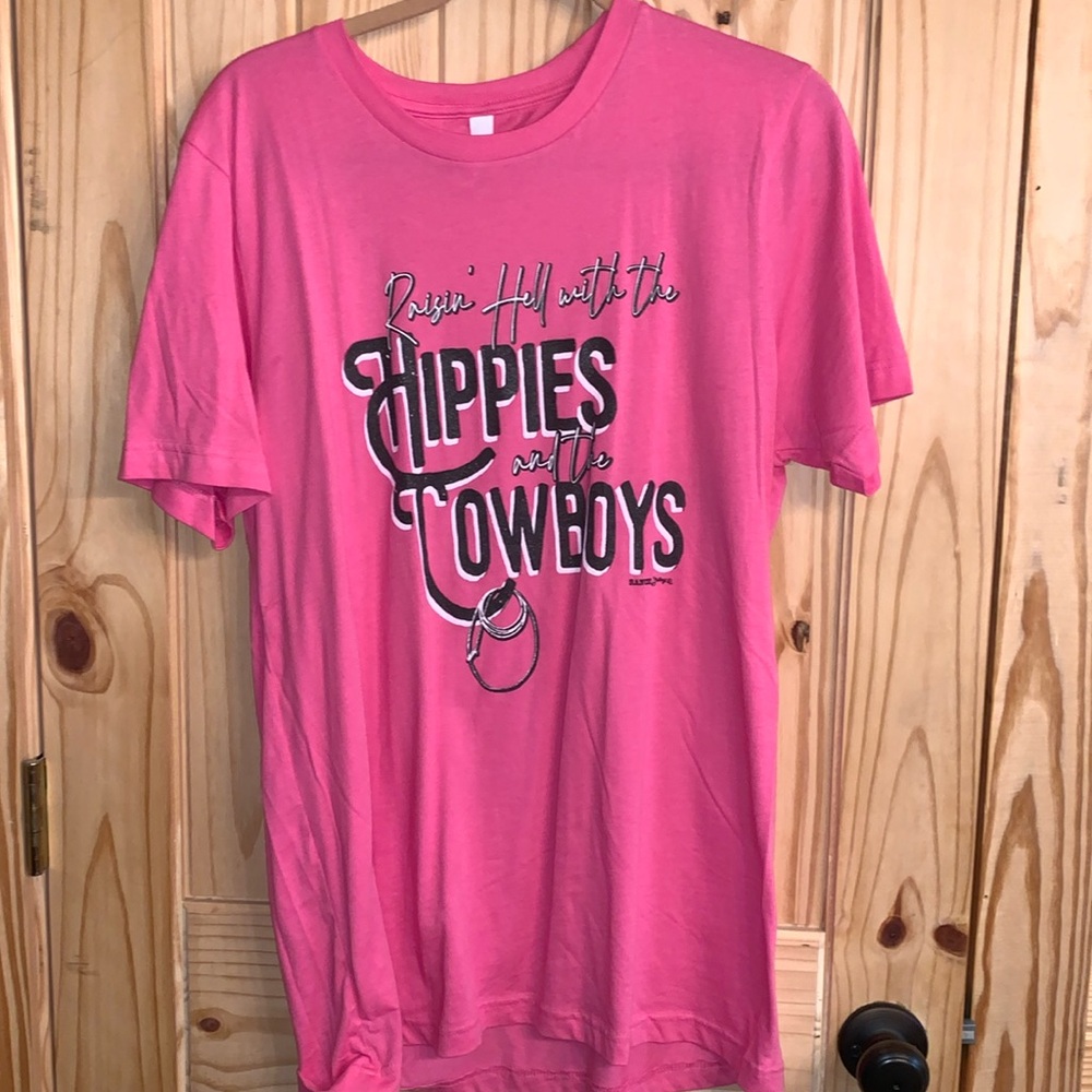 Western Pink T Shirt Size Large